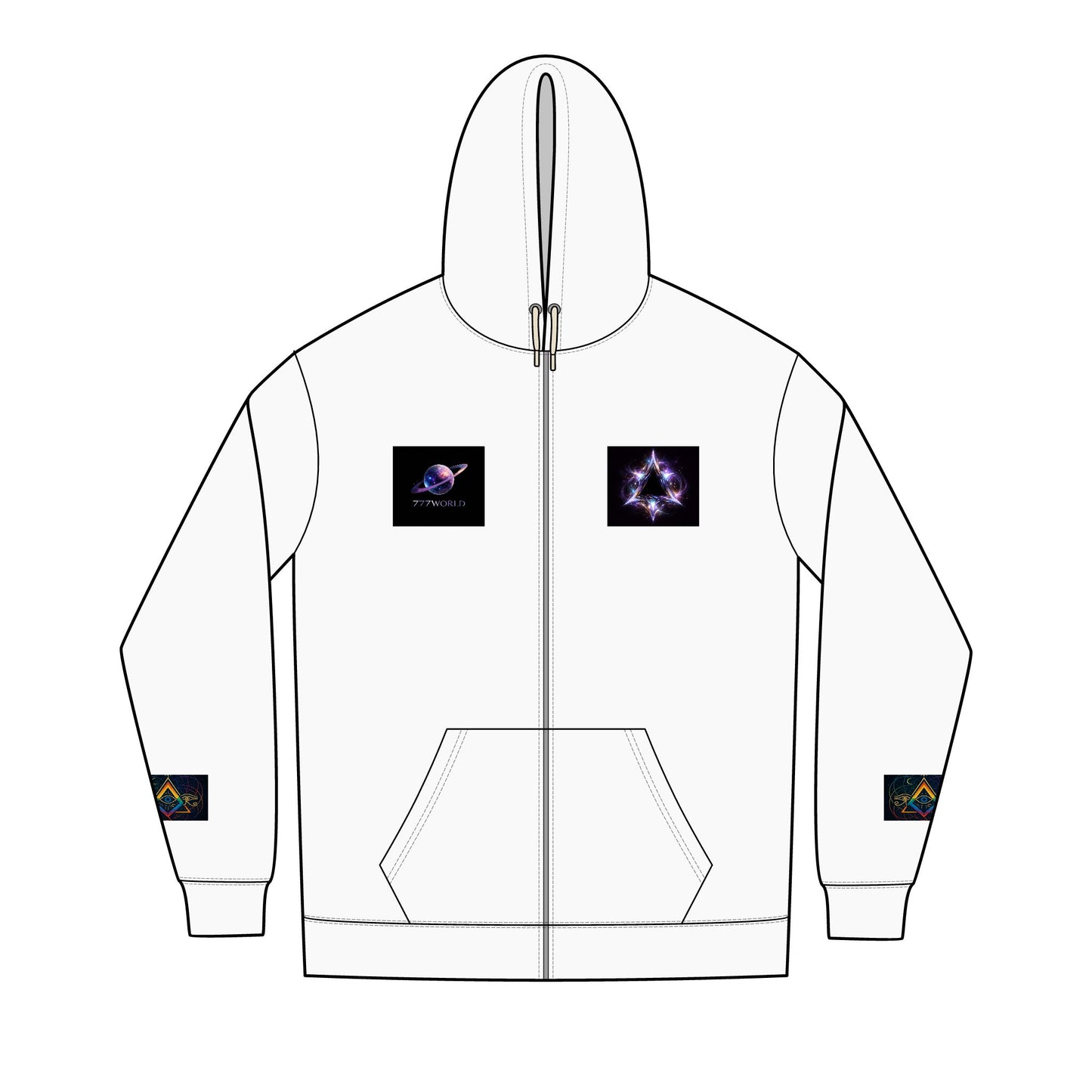 Cosmic Orbit Hoodie — The Living Codex Full‑Zip