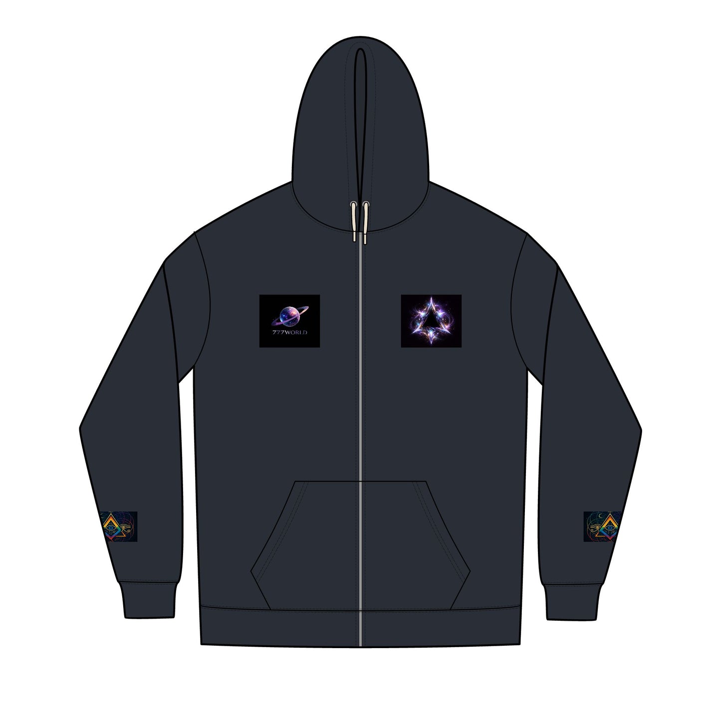 Cosmic Orbit Hoodie — The Living Codex Full‑Zip