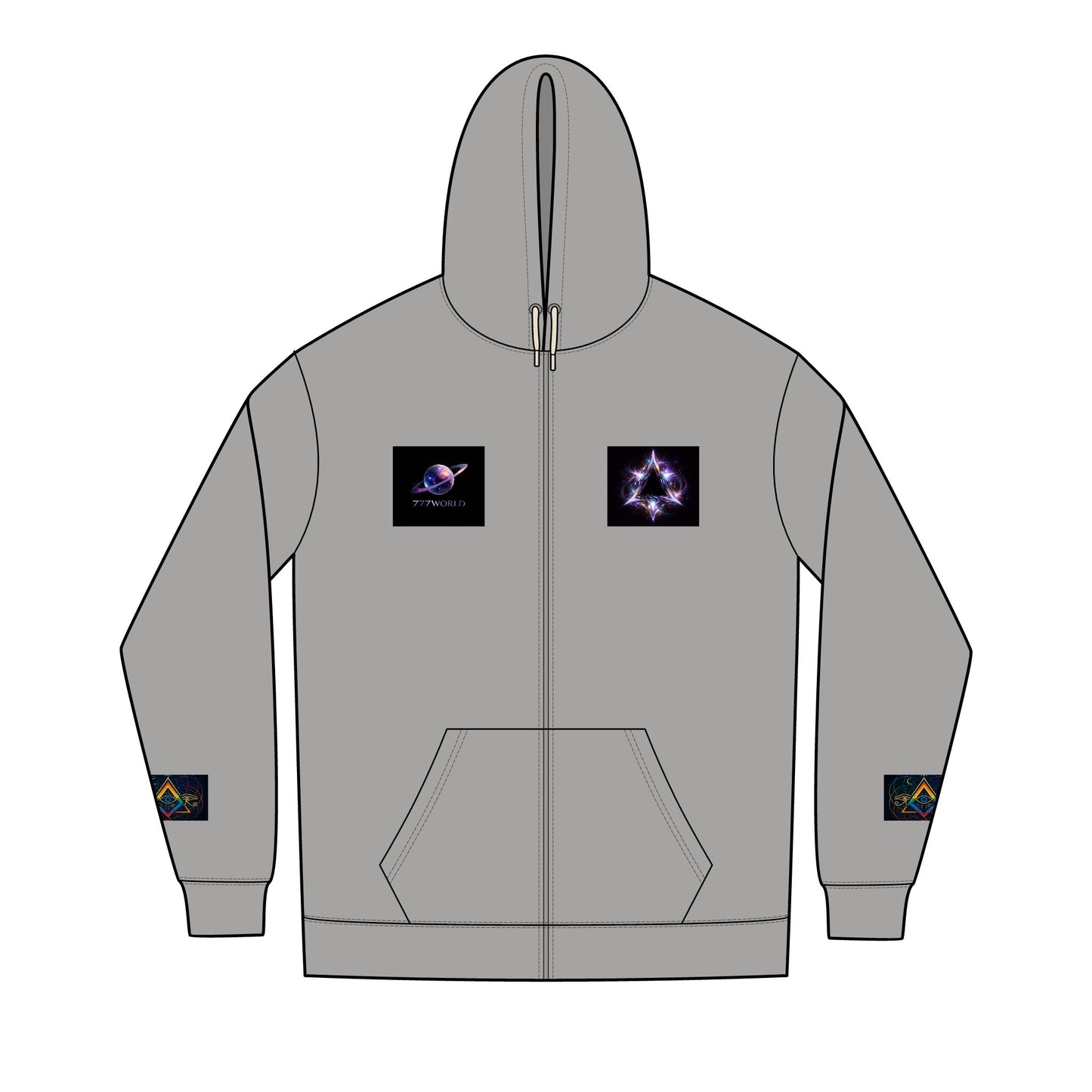Cosmic Orbit Hoodie — The Living Codex Full‑Zip