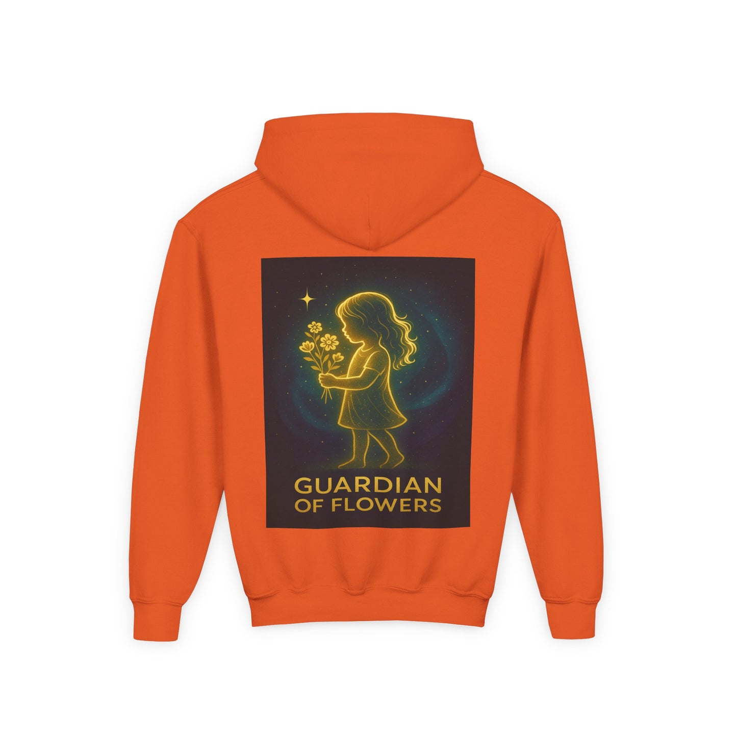 Youth Hoodie – "Guardian of Flowers" Glowgirl Floral Graphic