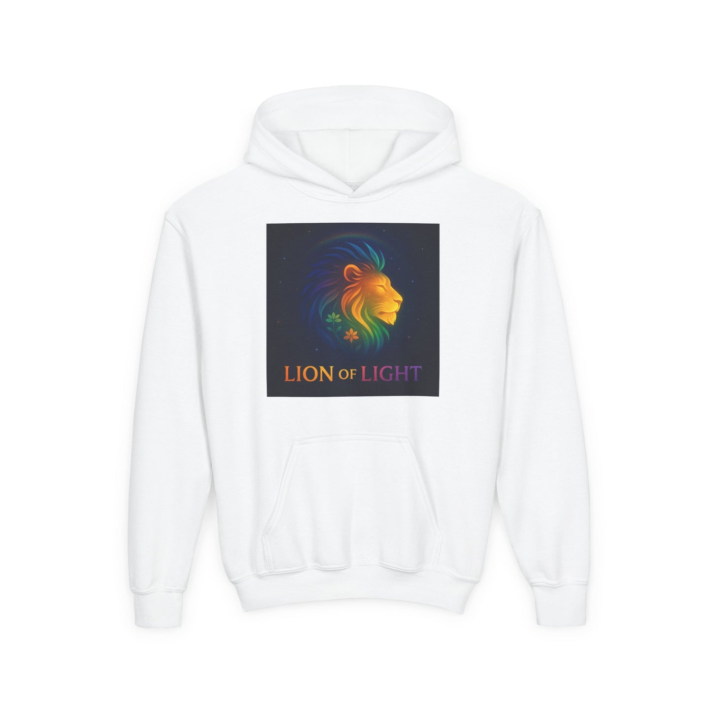 Youth Hooded Sweatshirt - Lion Of Light
