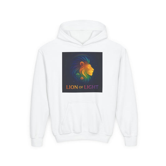 Youth Hooded Sweatshirt - Lion Of Light