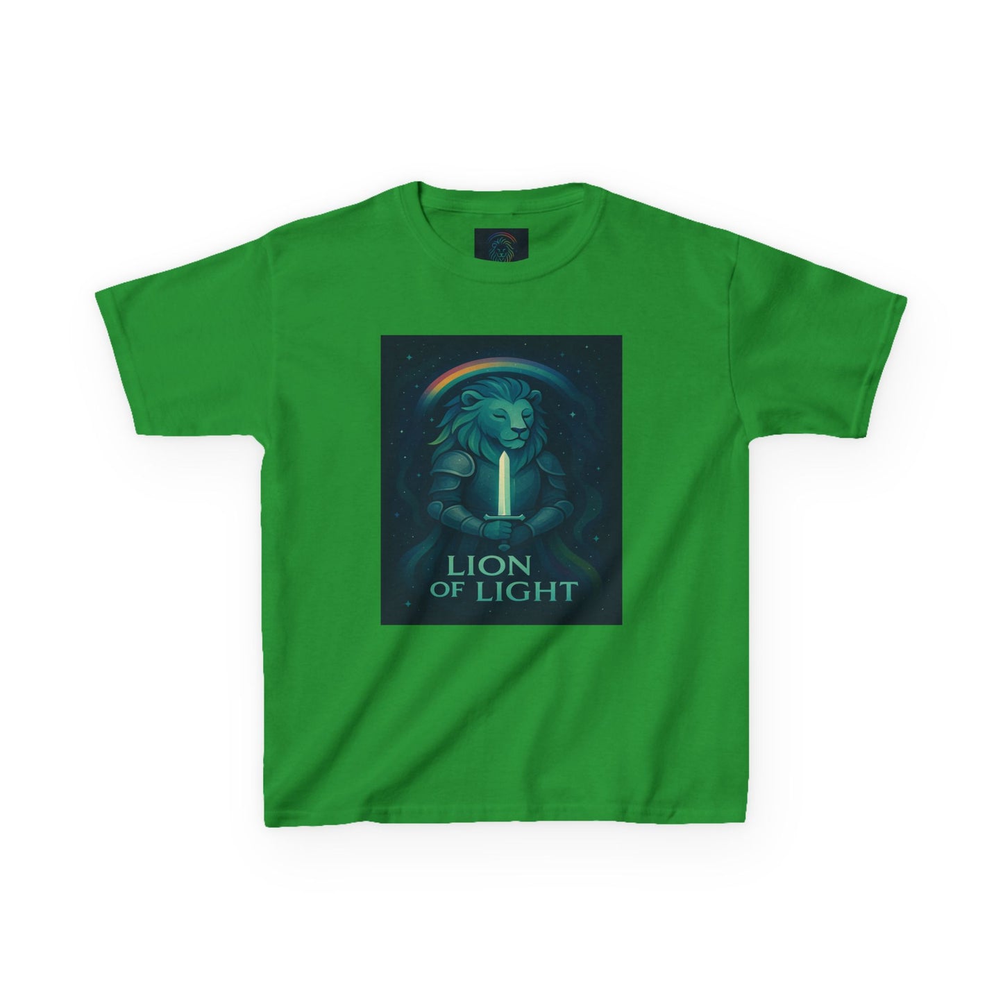 Youth 'Lion of Light' T‑Shirt — Glowing Lion Graphic Tee