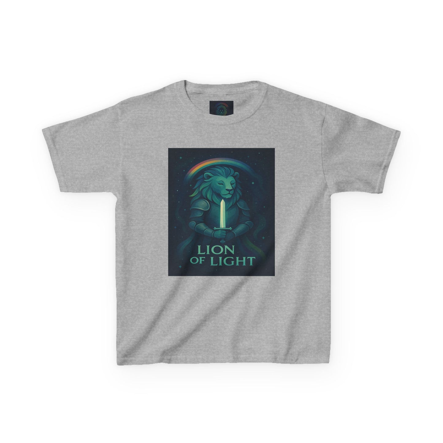 Youth 'Lion of Light' T‑Shirt — Glowing Lion Graphic Tee