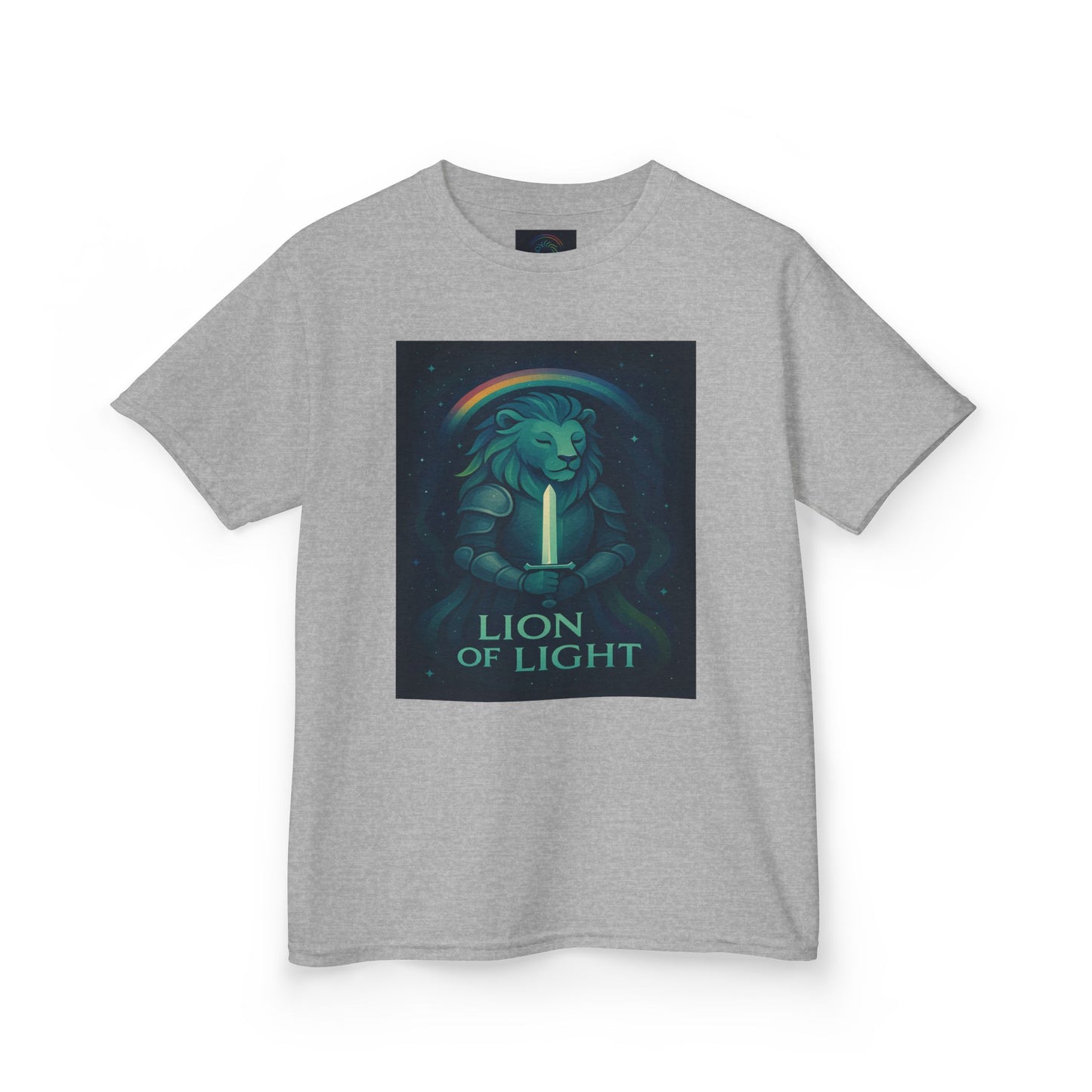 Youth 'Lion of Light' T‑Shirt — Glowing Lion Graphic Tee