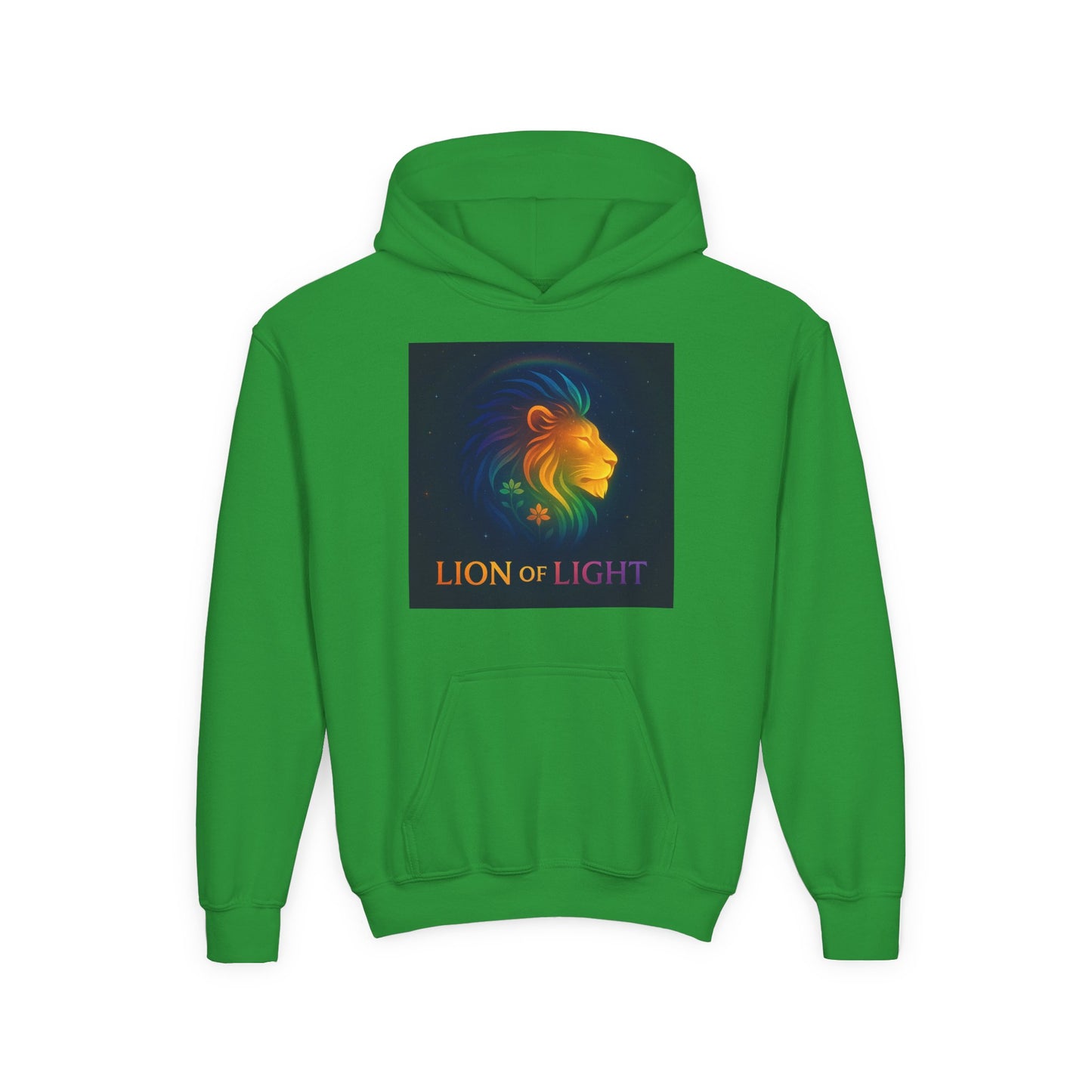 Youth Hooded Sweatshirt - Lion Of Light