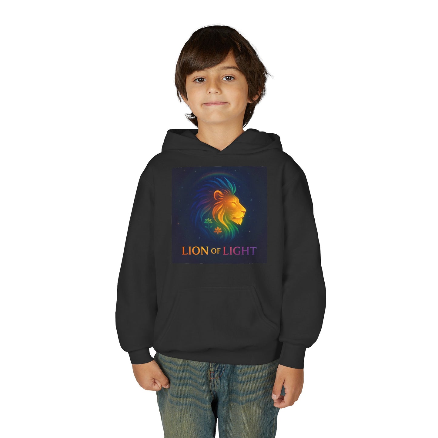 Youth Hooded Sweatshirt - Lion Of Light